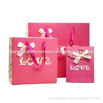 Paper Bags with Bow, Can be Used as Shopping Bags, Convenient Tie